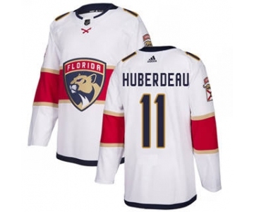 Men's Florida Panthers #11 Jonathan Huberdeau White Road Stitched Hockey Jersey