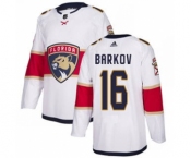 Men's Florida Panthers #16 Aleksander Barkov White Road Stitched Hockey Jersey