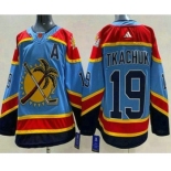 Men's Florida Panthers #19 Matthew Tkachuk Blue 2022 Reverse Retro Authentic Jersey