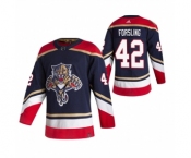 Men's Florida Panthers #42 Gustav Forsling Navy Stitched Jersey