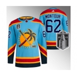 Men's Florida Panthers #62 Brandon Montour Blue 2023 Stanley Cup Final Reverse Retro Stitched Jersey