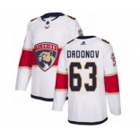 Men's Florida Panthers #63 Evgenii Dadonov White Road Stitched Hockey Jersey