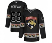 Men's Florida Panthers #68 Mike Hoffman Black Team Logo Fashion Stitched Hockey Jersey