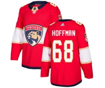 Men's Florida Panthers #68 Mike Hoffman Red Home Stitched Hockey Jersey