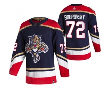 Men's Florida Panthers #72 Sergei Bobrovsky Black 2020-21 Reverse Retro Alternate Hockey Jersey