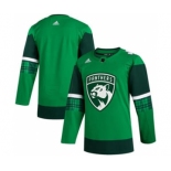 Men's Florida Panthers Blank 2020 St. Patrick's Day Stitched Hockey Jersey Green