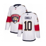 Men's Panthers #10 Brett Connolly White Road Authentic Stitched Hockey Jersey