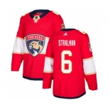 Men's Panthers #6 Anton Stralman Red Home Authentic Stitched Hockey Jersey