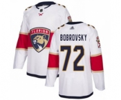 Men's Panthers #72 Sergei Bobrovsky White Road Stitched Hockey Jersey