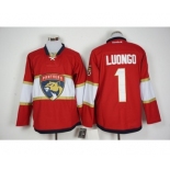 Men's Reebok Florida Panthers #1 Roberto Luongo Authentic Red Home New NHL Jersey