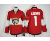 Men's Reebok Florida Panthers #1 Roberto Luongo Authentic Red Home New NHL Jersey