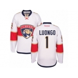 Men's Reebok Florida Panthers #1 Roberto Luongo Authentic White Away NHL New Jersey