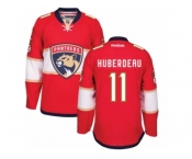 Men's Reebok Florida Panthers #11 Jonathan Huberdeau Authentic Red Home NHL New Jersey