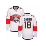 Men's Reebok Florida Panthers #18 Reilly Smith Authentic White Away NHL New Jersey