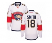 Men's Reebok Florida Panthers #18 Reilly Smith Authentic White Away NHL New Jersey