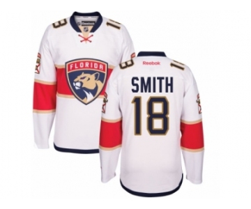 Men's Reebok Florida Panthers #18 Reilly Smith Authentic White Away NHL New Jersey