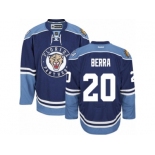 Men's Reebok Florida Panthers #20 Reto Berra Authentic Navy Blue Third NHL Jersey