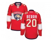 Men's Reebok Florida Panthers #20 Reto Berra Authentic Red Home NHL New Jersey