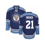 Men's Reebok Florida Panthers #21 Vincent Trocheck Authentic Navy Blue Third NHL Jersey