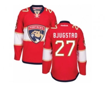 Men's Reebok Florida Panthers #27 Nick Bjugstad Authentic Red Home NHL New Jersey