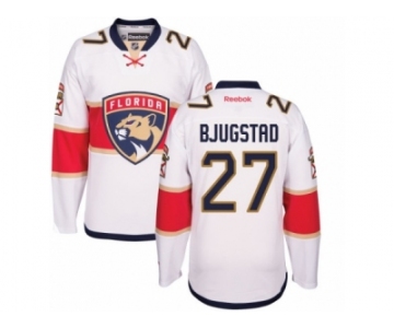 Men's Reebok Florida Panthers #27 Nick Bjugstad Authentic White Away NHL New Jersey