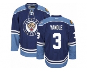 Men's Reebok Florida Panthers #3 Keith Yandle Authentic Navy Blue Third NHL Jersey