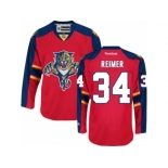 Men's Reebok Florida Panthers #34 James Reimer Premier Red Home NHL Jersey