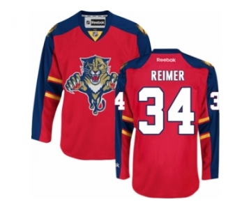 Men's Reebok Florida Panthers #34 James Reimer Premier Red Home NHL Jersey