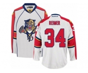 Men's Reebok Florida Panthers #34 James Reimer Premier White Away NHL Jersey