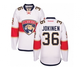 Men's Reebok Florida Panthers #36 Jussi Jokinen Authentic White Away NHL New Jersey