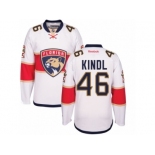 Men's Reebok Florida Panthers #46 Jakub Kindl Authentic White Away NHL New Jersey