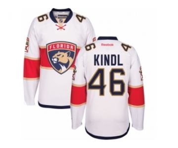 Men's Reebok Florida Panthers #46 Jakub Kindl Authentic White Away NHL New Jersey