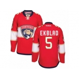 Men's Reebok Florida Panthers #5 Aaron Ekblad Authentic Red Home NHL New Jersey