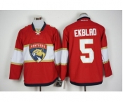 Men's Reebok Florida Panthers #5 Aaron Ekblad Authentic Red Home New NHL Jersey