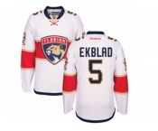 Men's Reebok Florida Panthers #5 Aaron Ekblad Authentic White Away NHL New Jersey