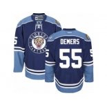 Men's Reebok Florida Panthers #55 Jason Demers Authentic Navy Blue Third NHL Jersey