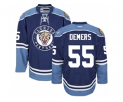 Men's Reebok Florida Panthers #55 Jason Demers Authentic Navy Blue Third NHL Jersey