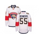 Men's Reebok Florida Panthers #55 Jason Demers Authentic White Away NHL New Jersey