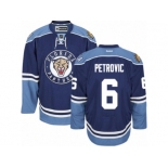 Men's Reebok Florida Panthers #6 Alex Petrovic Authentic Navy Blue Third NHL Jersey