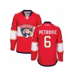 Men's Reebok Florida Panthers #6 Alex Petrovic Authentic Red Home NHL New Jersey