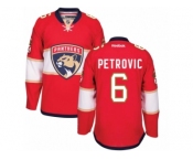 Men's Reebok Florida Panthers #6 Alex Petrovic Authentic Red Home NHL New Jersey