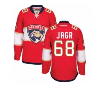 Men's Reebok Florida Panthers #68 Jaromir Jagr Authentic Red Home NHL New Jersey