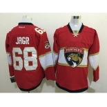 Men's Reebok Florida Panthers #68 Jaromir Jagr Authentic Red Home New NHL Jersey