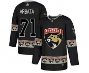 Panthers #71 Radim Vrbata Black Team Logo Fashion Stitched Hockey Jersey