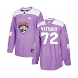 Panthers #72 Frank Vatrano Purple Fights Cancer Stitched Hockey Jersey