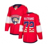 Panthers #72 Frank Vatrano Red Home USA Flag Stitched Hockey Jersey