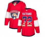 Panthers #72 Frank Vatrano Red Home USA Flag Stitched Hockey Jersey