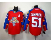 nhl jerseys florida panthers #15 campbell red[patch A]