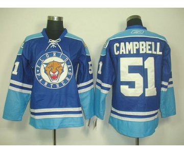 nhl jerseys florida panthers #51 campbell blue 2011 new