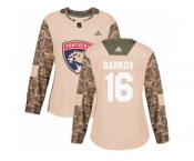 Women Adidas Florida Panthers #16 Aleksander Barkov Camo Authentic 2017 Veterans Day Stitched NHL Jersey